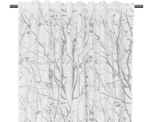 Gordijn met universele band Flora wit 140x240 cm