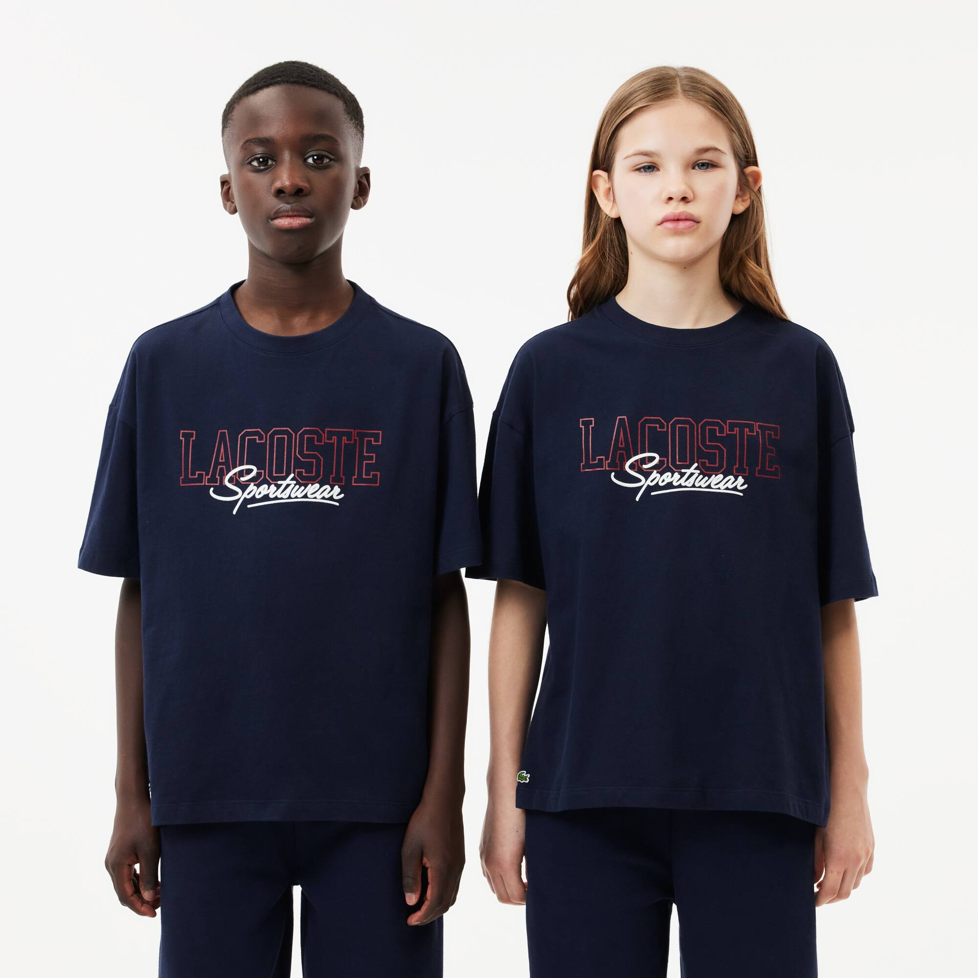 Baumwoll-T-Shirt mit LACOSTE Aufdruck T-Shirts & Hemden - Blau - Lacoste - Kinder