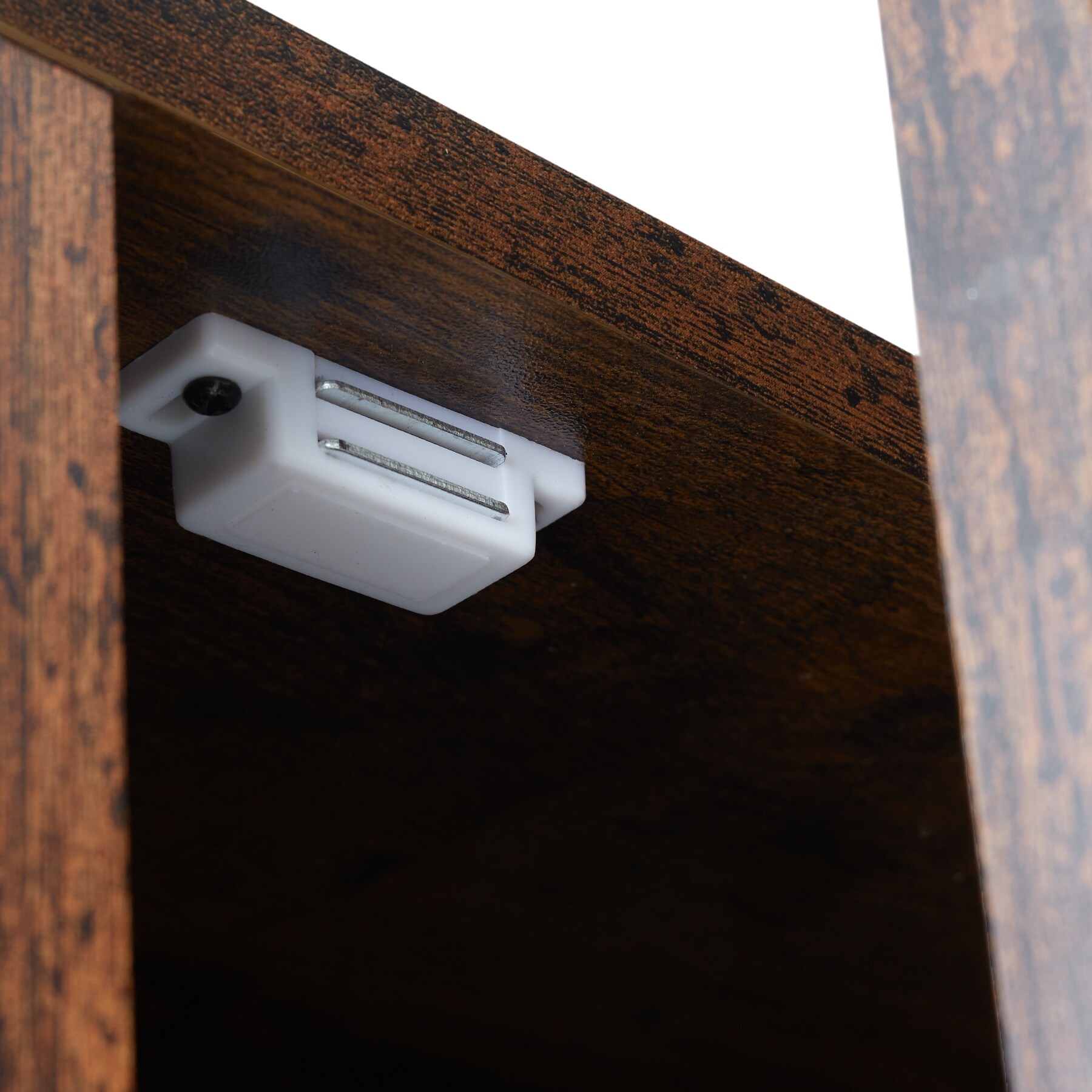 tectake® TV-Board, Industrial Style, 2 offene Fächer, Staufach mit Magnettür, 2 Kabelaussparungen, 110 x 41,5 x 50,5 cm