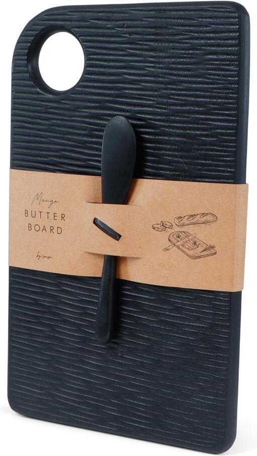 Senza boterbord met mes zwart 33 x 20 x 1,5 cm