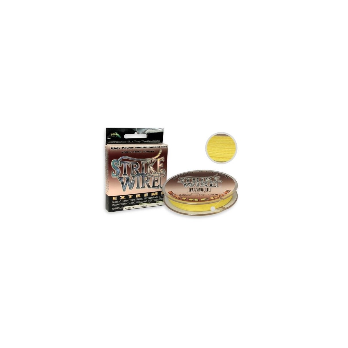 Strike-Pro flettet fiskesnøre Strike Wire 275m 0,46mm 55kg gul