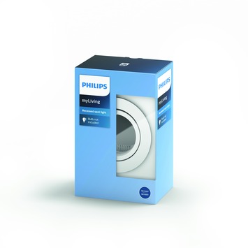 Philips enneper inbouwspot rond GU10 wit 230V