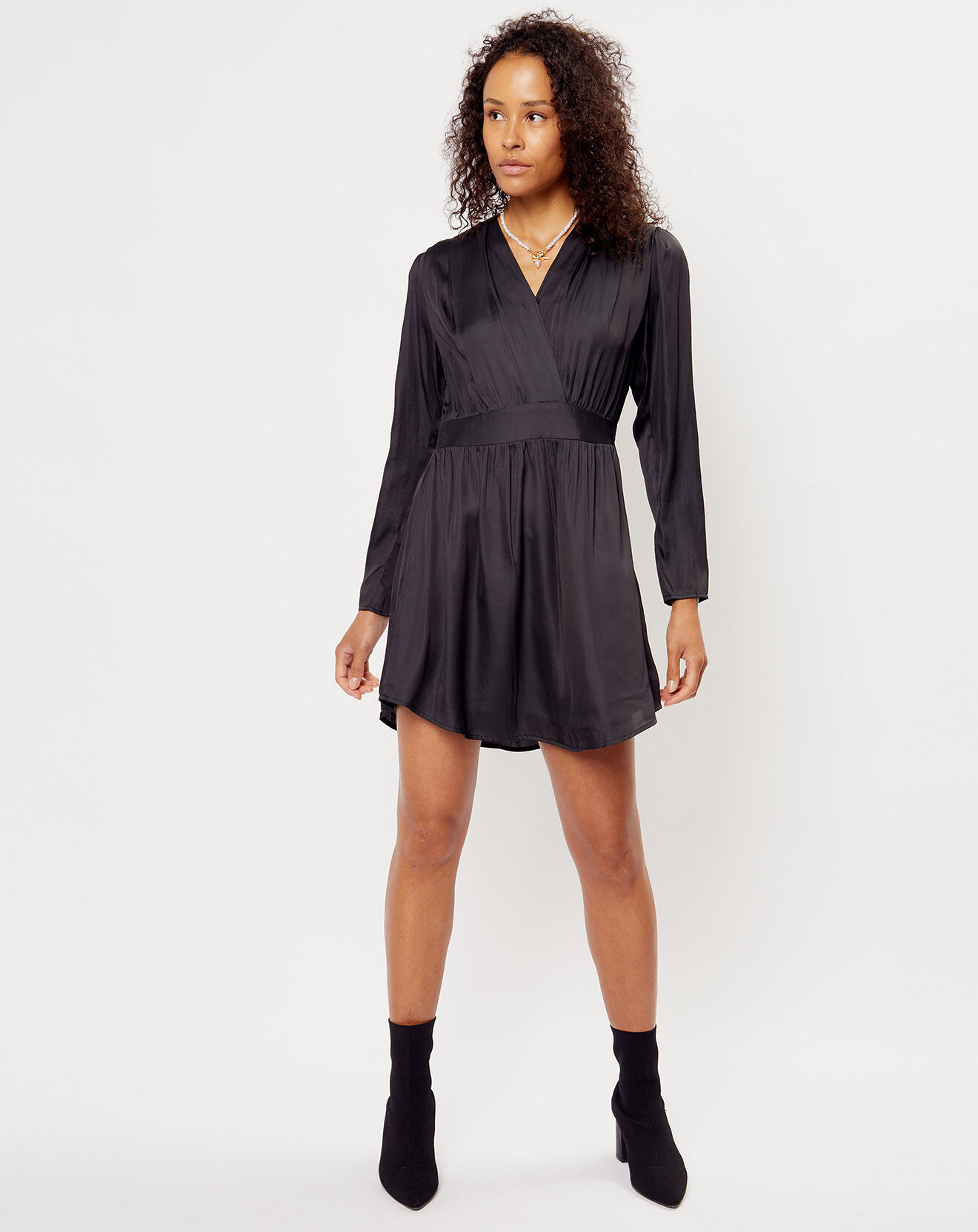 See u Soon Robe satinée Naomie noire