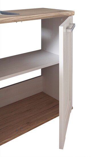 Waschbeckenunterschrank CASA 80 x 66 cm braun/ weiß
