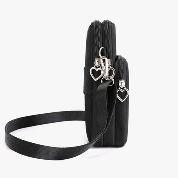 Skulderveske til mobil - Lommebok, Veske, Clutch - Svart