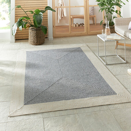 Jute Vloerkleed Braids - Grijs/Creme