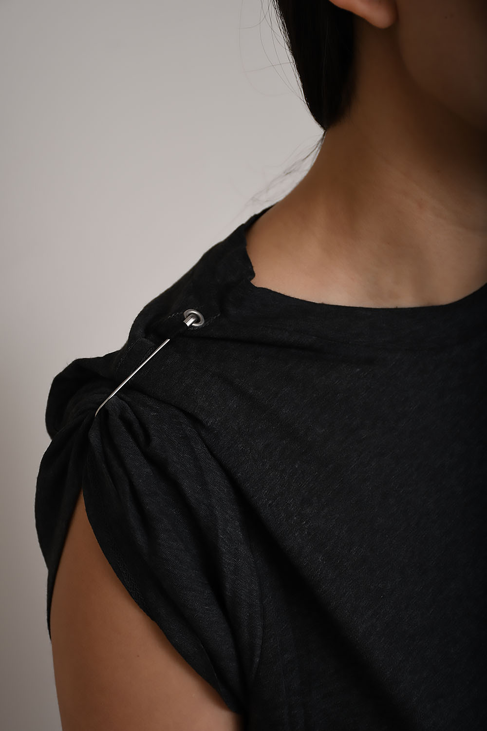 Zelna drapped cotton t-shirt