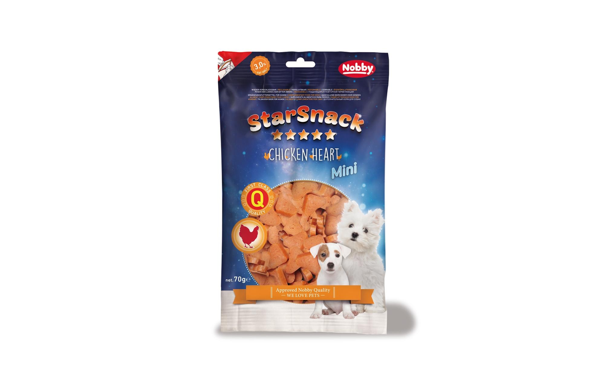 Leckerli StarSnack MINI Chicken Heart, 70 gTrainingssnack für Hunde