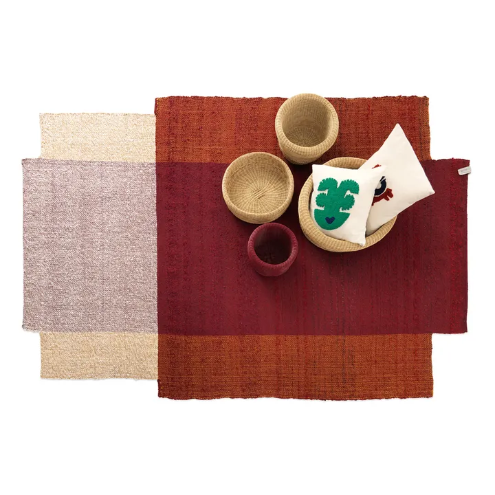 Ames Tapis Nobsa en laine | Rouge