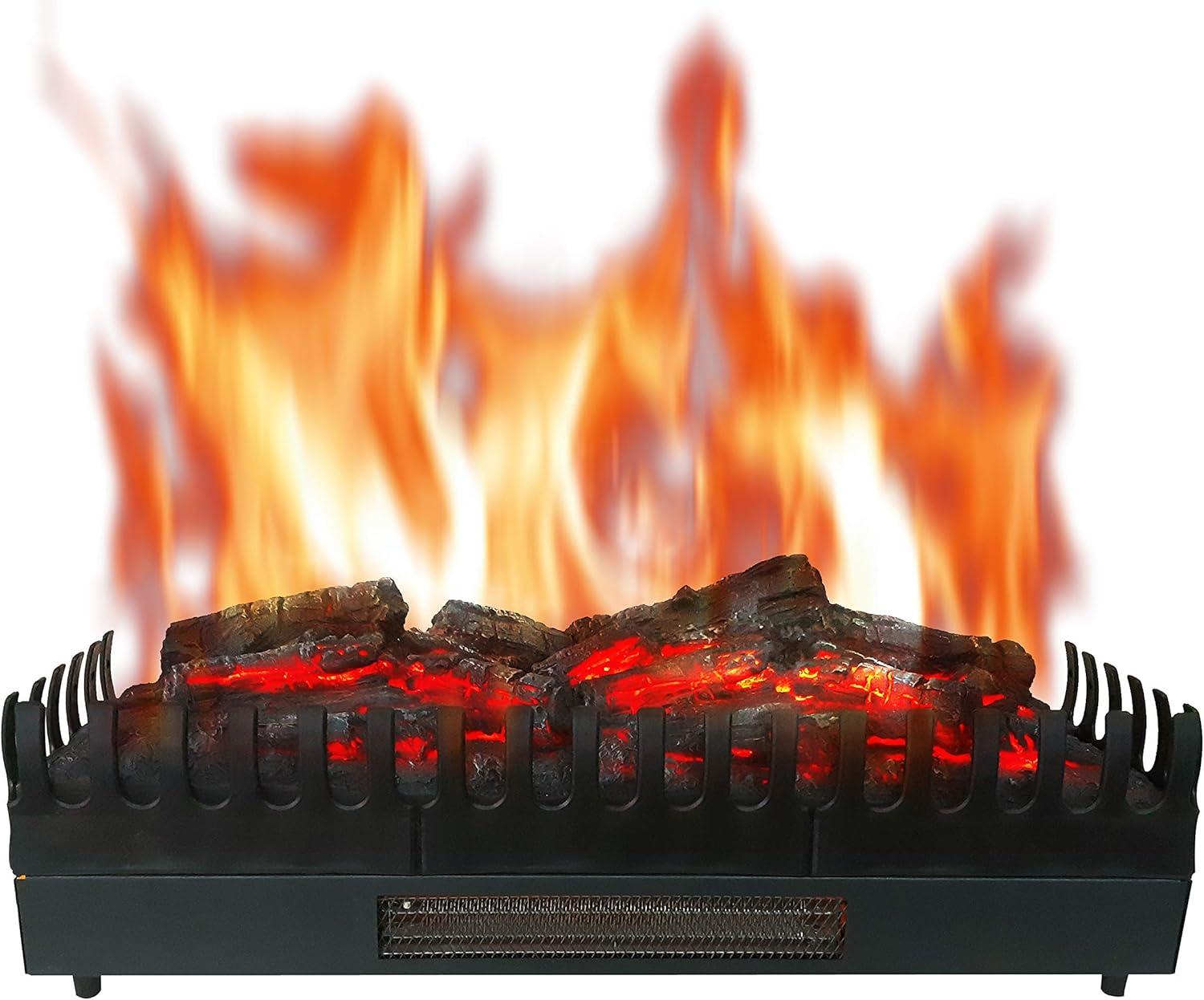 CHEMIN'ARTE Elektrokamin mit heizung - Elektrischer Solo-Stand - 67x23x24cm Kamin mit realistischem Flammeneffekt für Wohnzimmer und alle Innenraumbereiche - LED Lampen - Freistehender Elektrokamin
