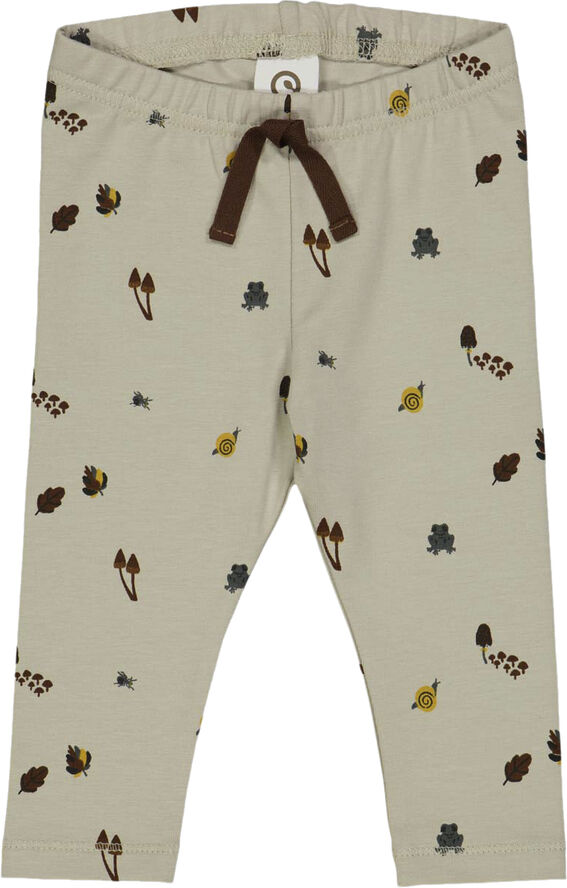 Müsli by Green Cotton Forest leggings baby Soft green/ mustard/ bark