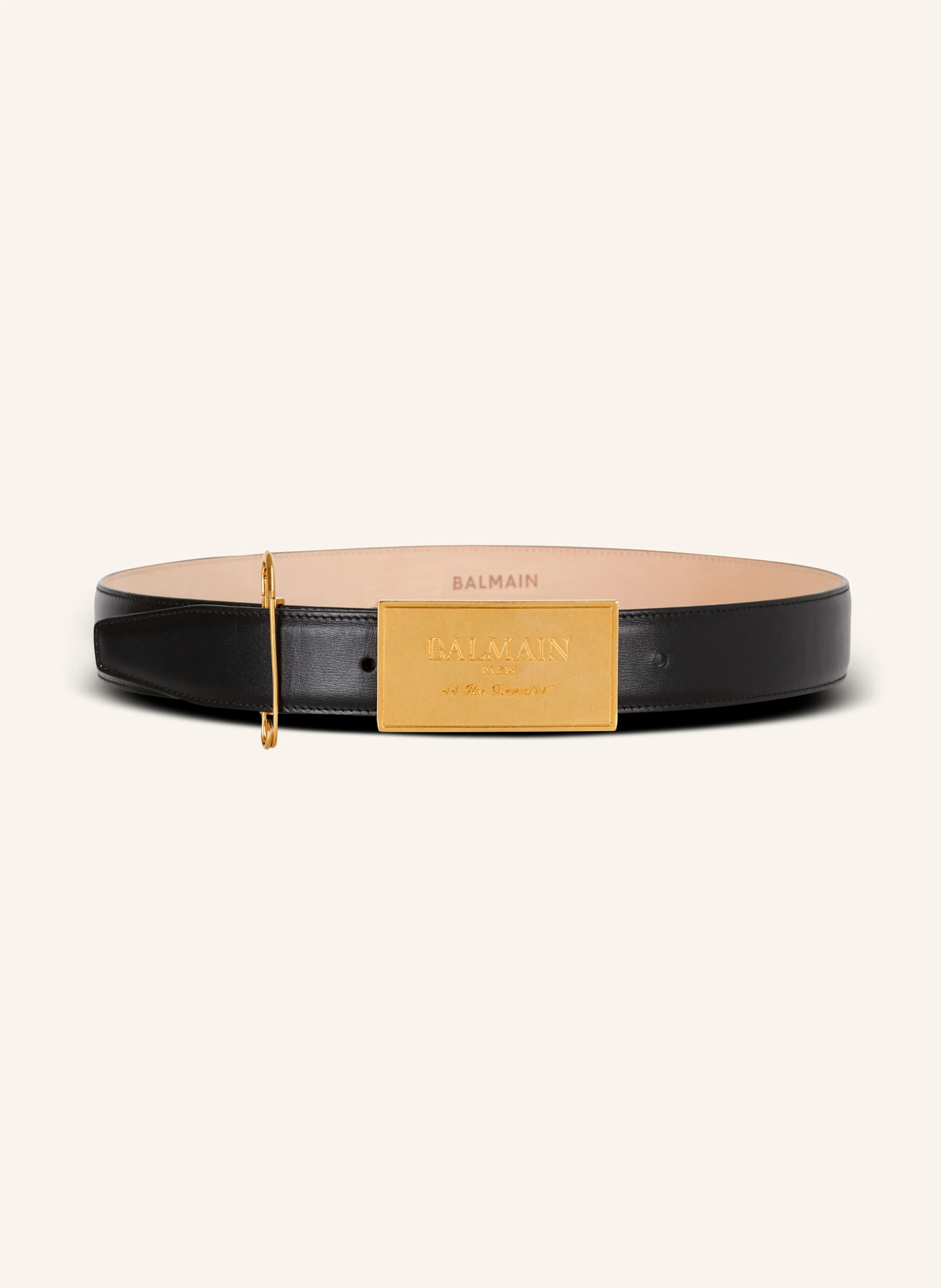 BALMAIN Ledergürtel mit Sicherheitsnadel