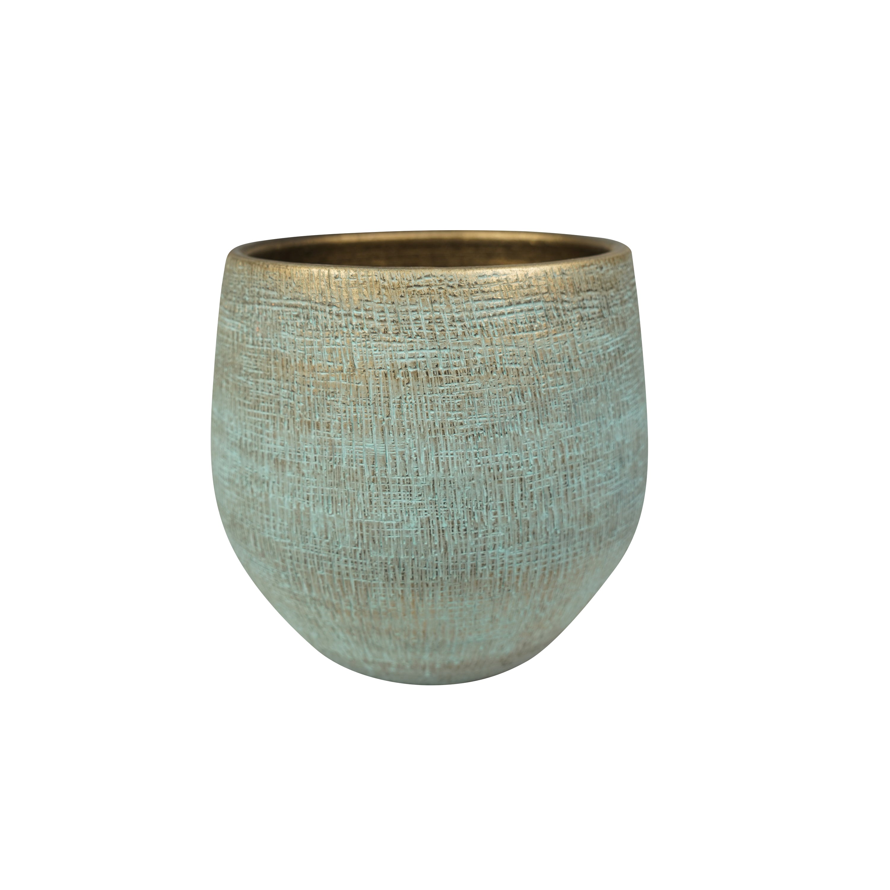 Ter Steege Bloempot-Sierpot Turquoise D 31 cm H 28 cm