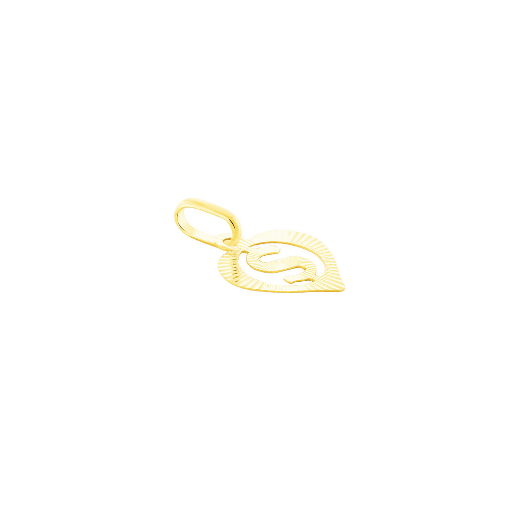 Pendentif Eudocie Coeur Lettre Or Jaune