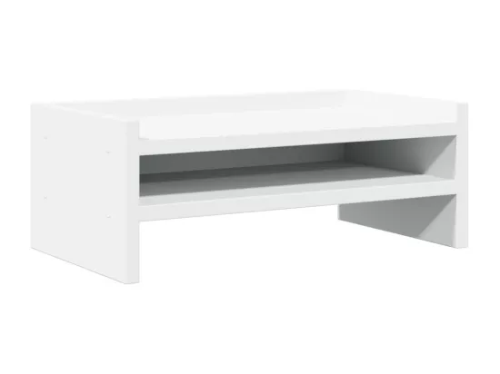 Support de moniteur blanc 42x24x16 cm bois d'ingénierie