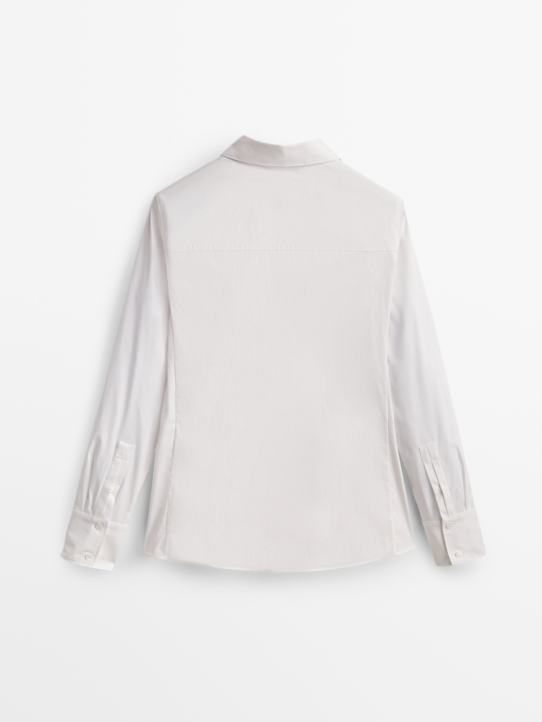 Camisa de popeline elástica - BRANCA