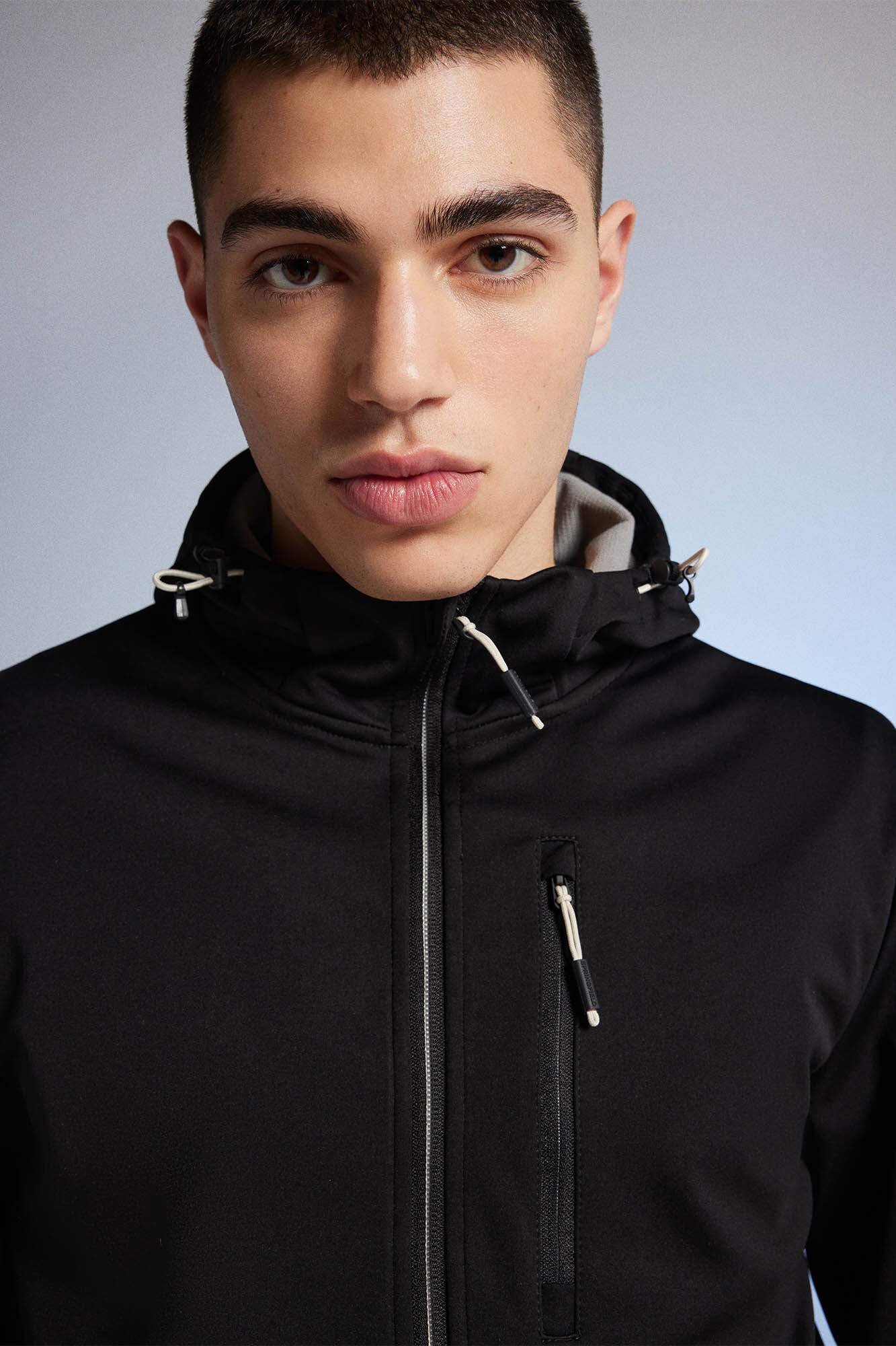 Moletom softshell de lã polar - preto