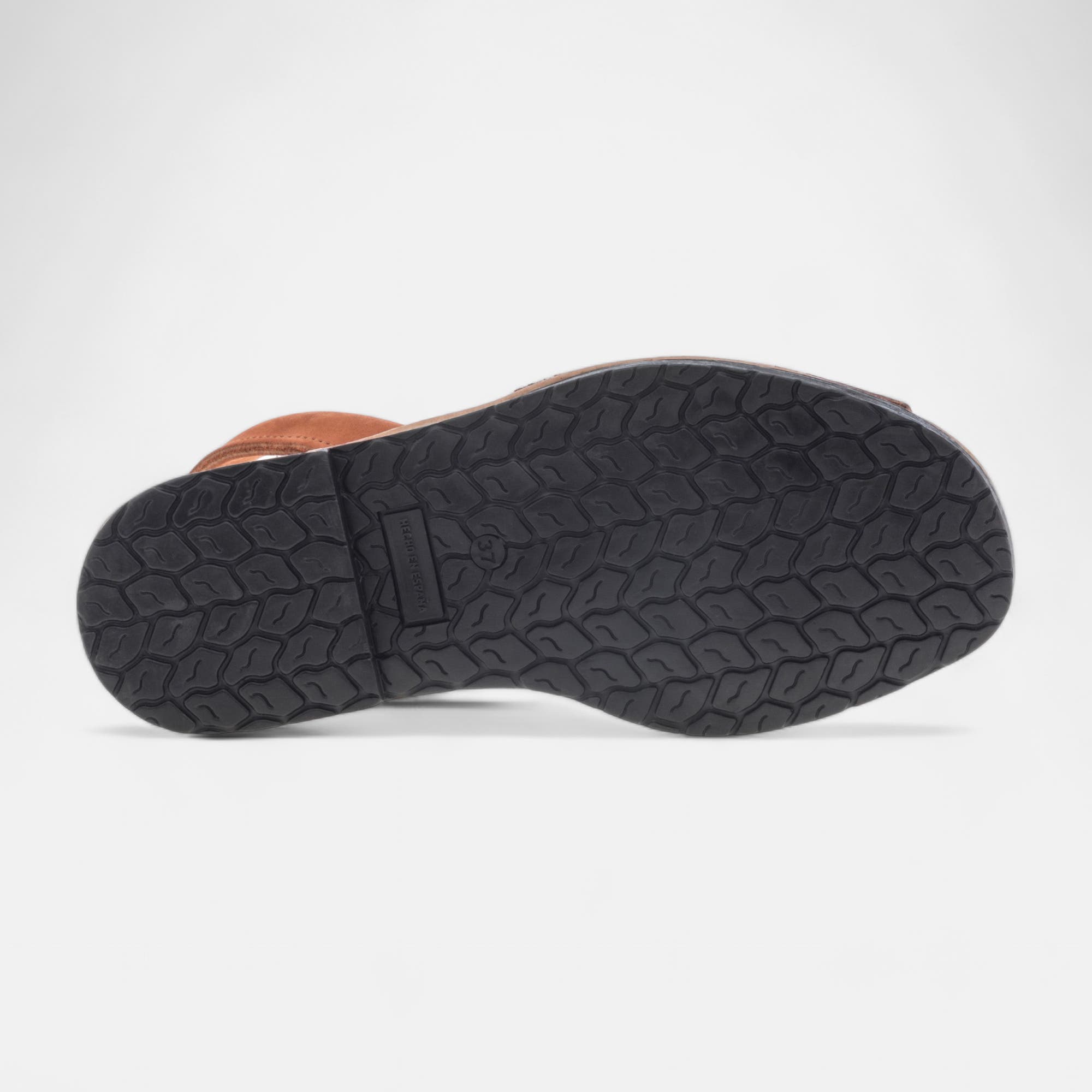 Sandales Femme en cuir cognac