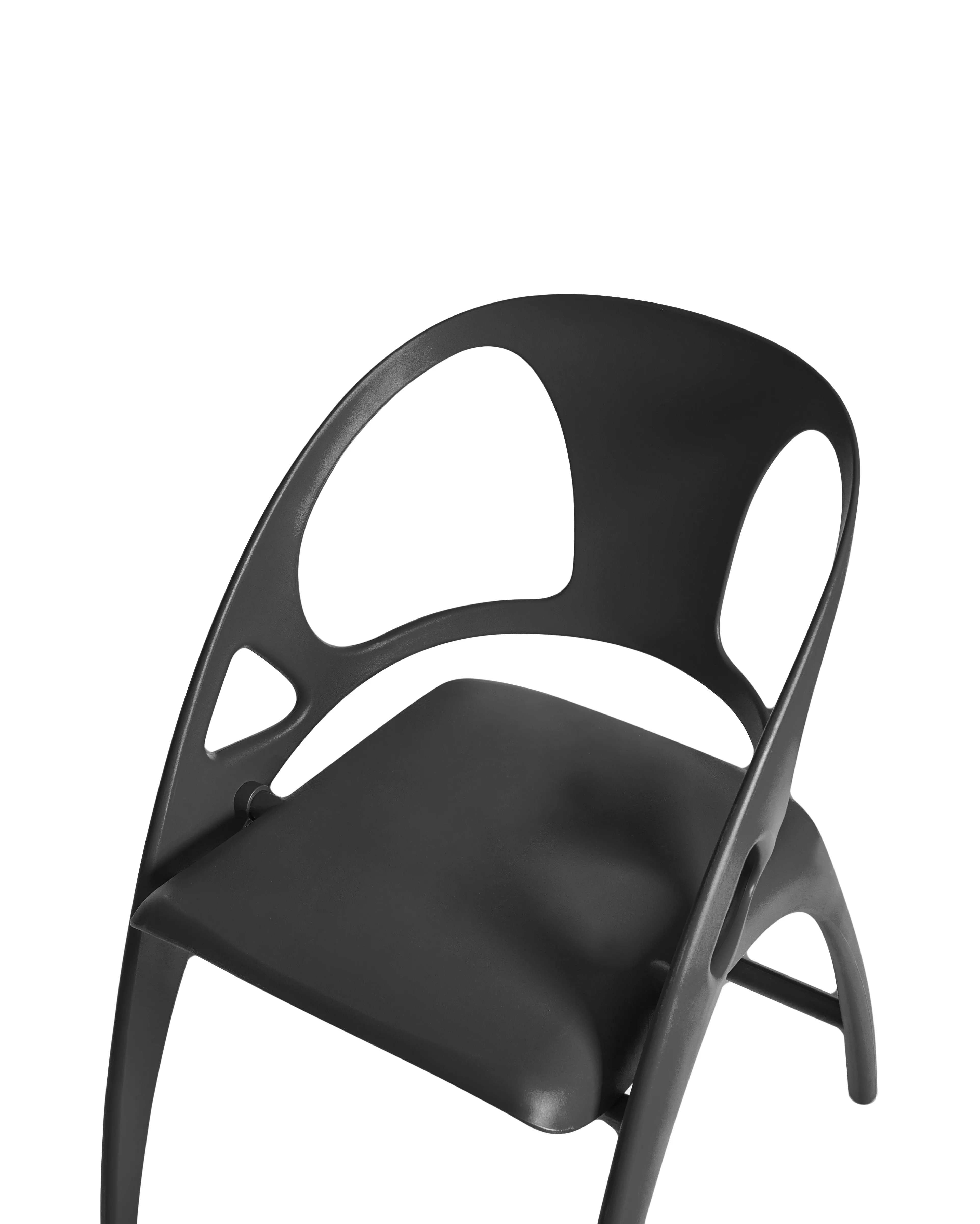 Set van 4 tuinstoelen NEMI inklapbaar Zwart