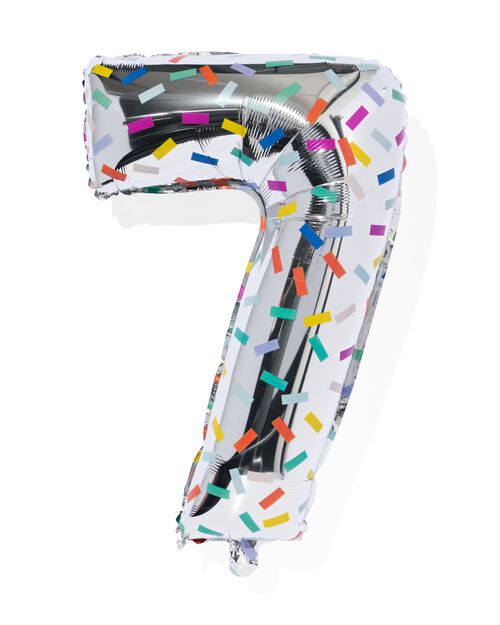 ballon alu chiffre 7 confetti XL