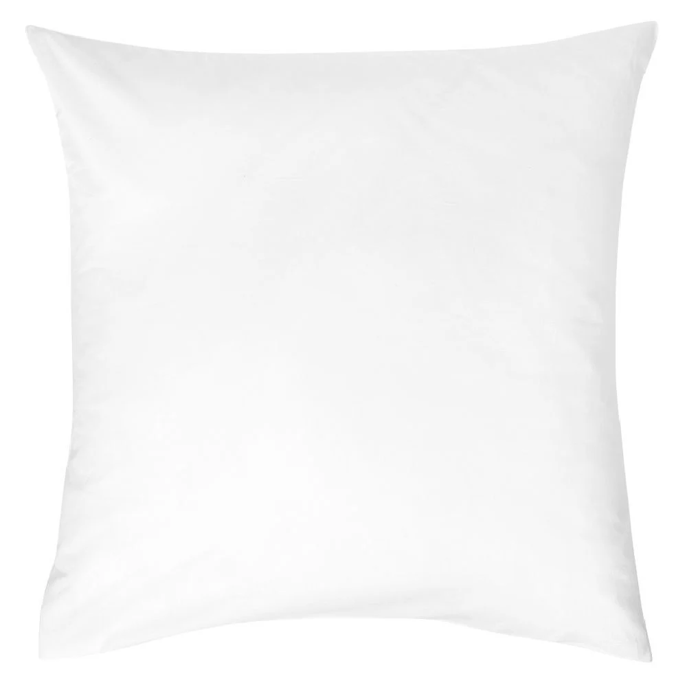 Taie d'oreiller à volant imprimé beige et blanc 63x63cm