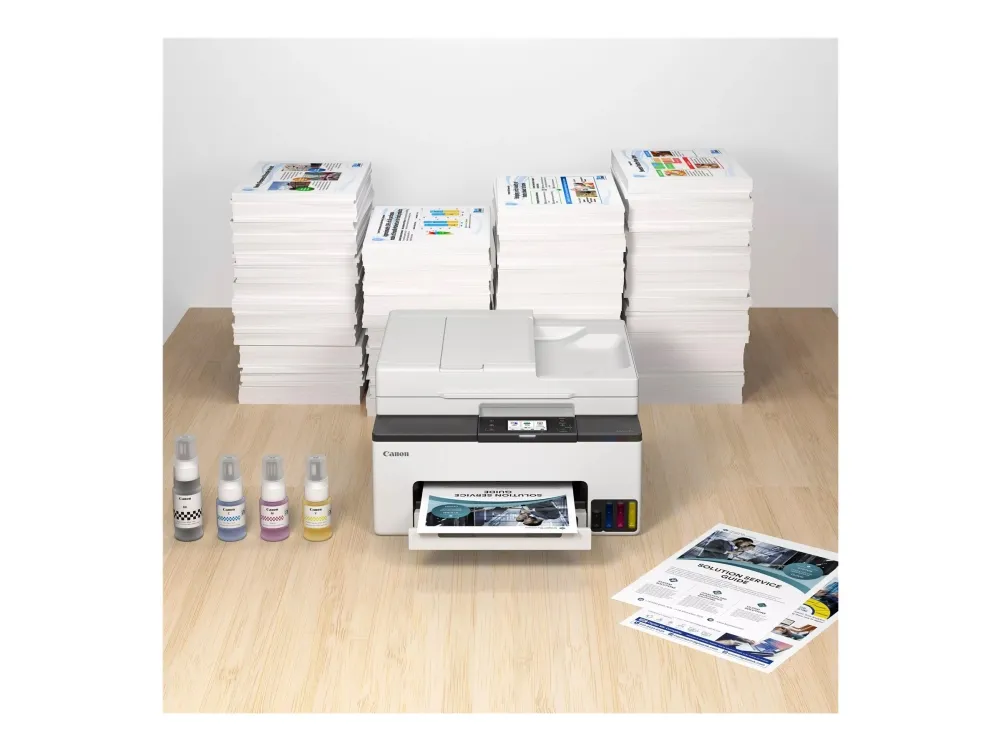 Canon MAXIFY GX2050 - Multifunktionsprinter - farve - blækprinter - kan genopfyldes - Legal (216 x 356 mm)/A4 (210 x 297 mm) (original) - A4/Legal (medie) - op til 15 ipm (udskriver) - 250 ark - 33.6 Kbps - USB 2.0, Wi-Fi(ac), LAN