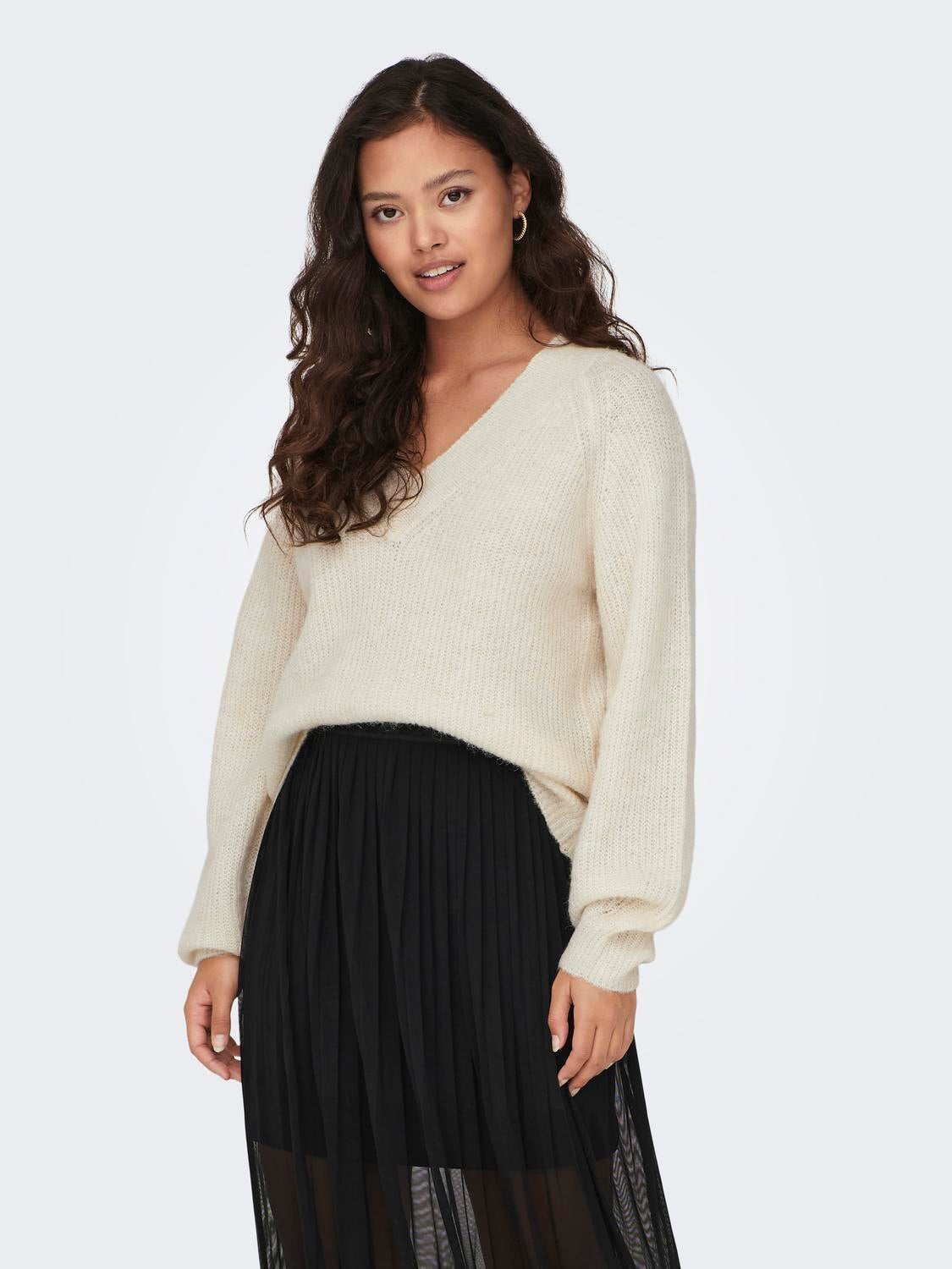 JDYINGEBORG Pullover White