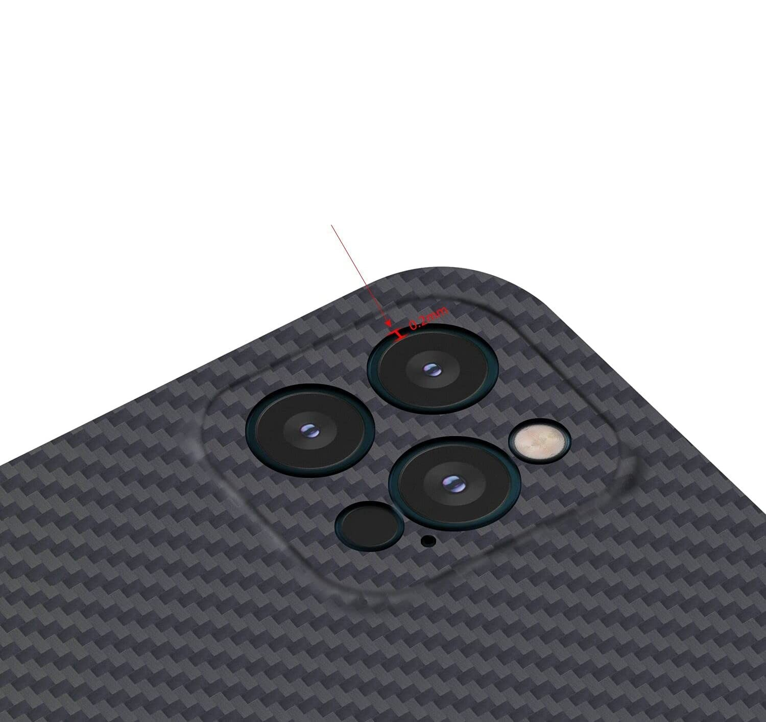 iPhone 13 Pro Kevlar Hardcase Schutzhülle Ultrathin - Schwarz