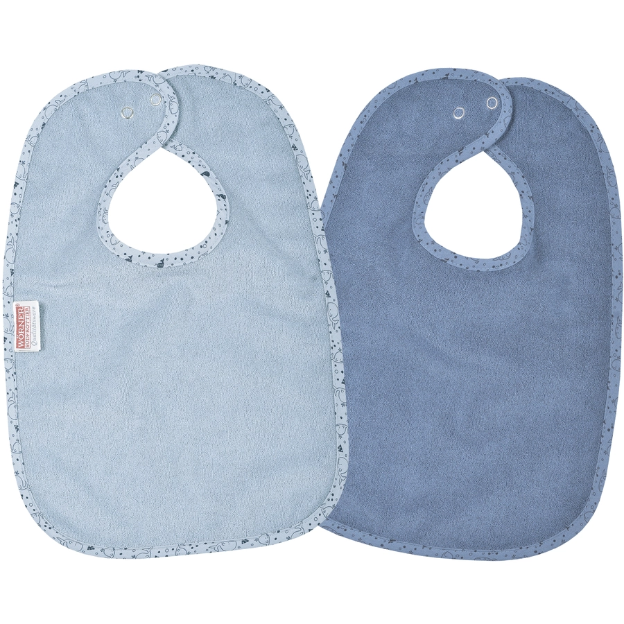 WÖRNER SÜDFROTTIER Druckknopflatz Wal blau 2er Pack