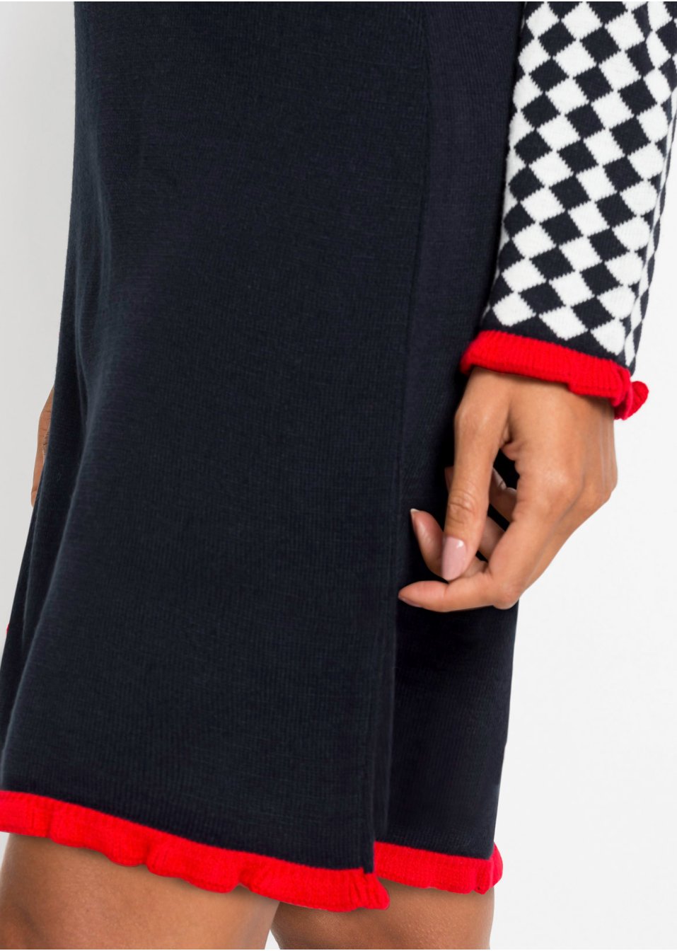 Robe en maille à ruchés