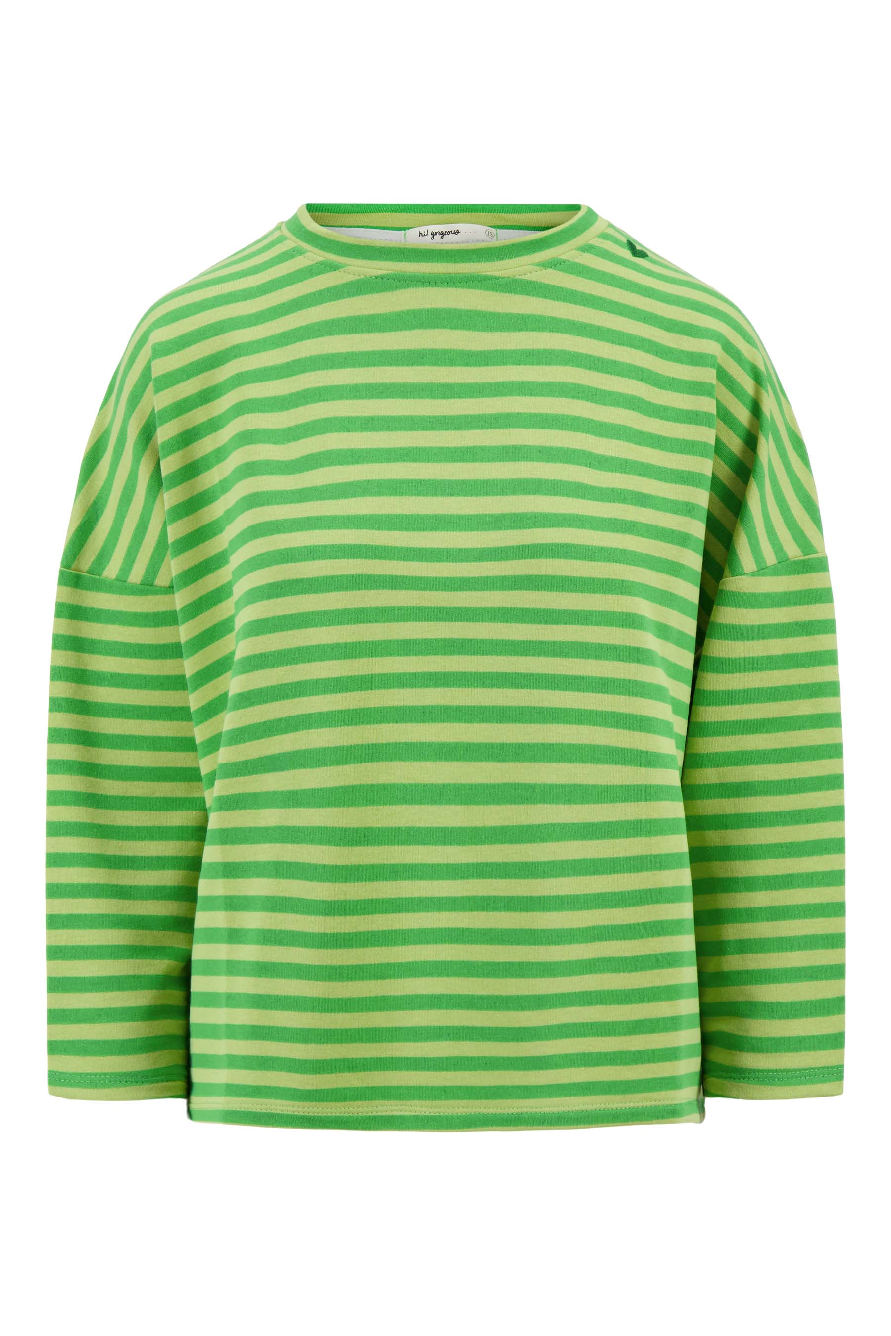 streep sweat shirt boxy 3/4 mouw