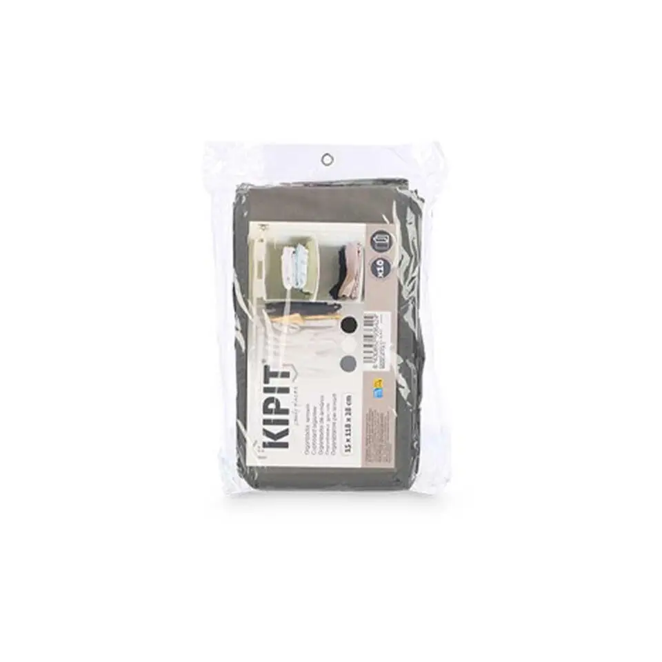 Kipit Kledingkast organizer - 10 vaks - grijs - 15 x 28 x 118 cm