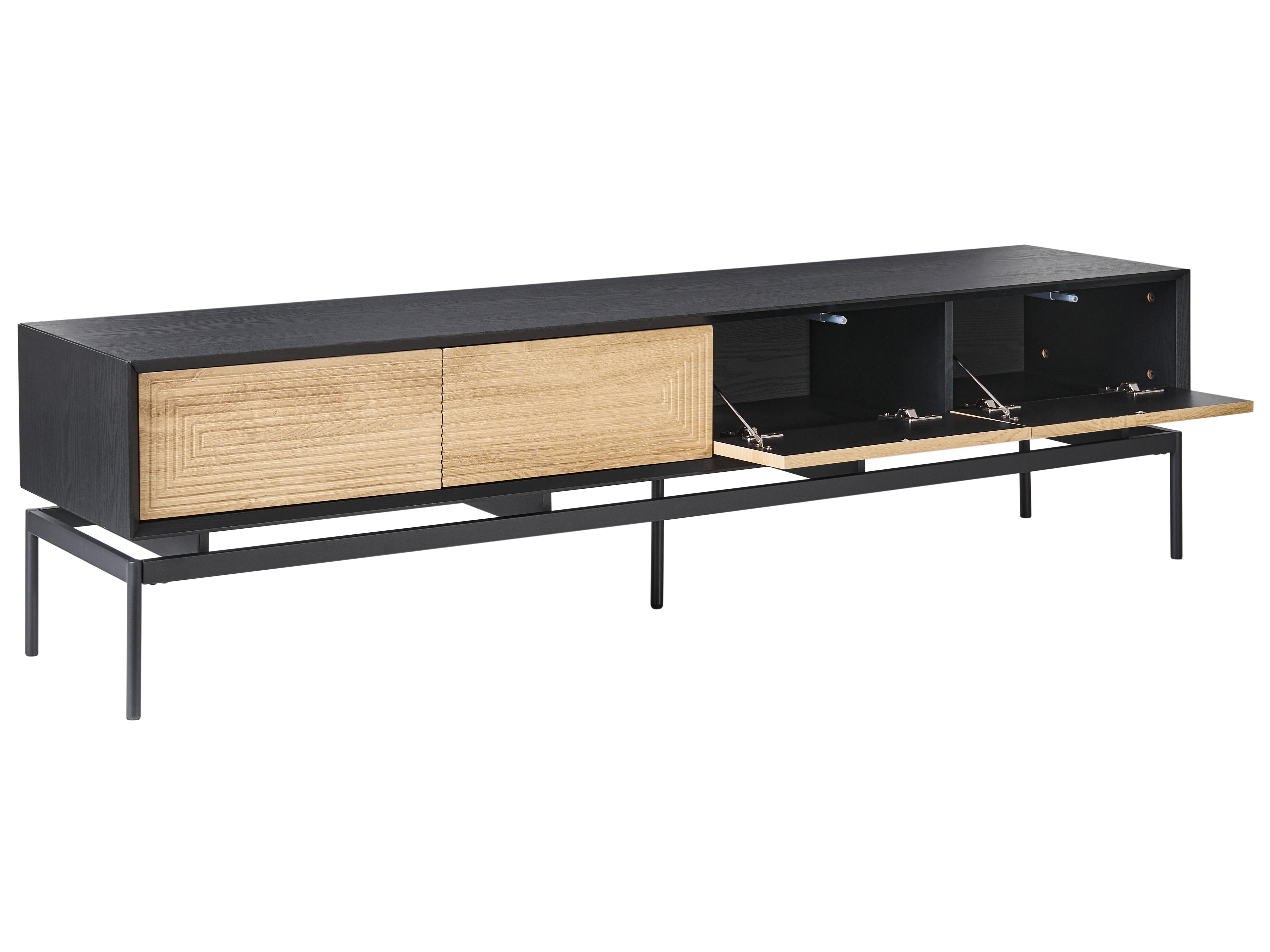 TV-meubel LANCELIN Zwart/lichtbruin