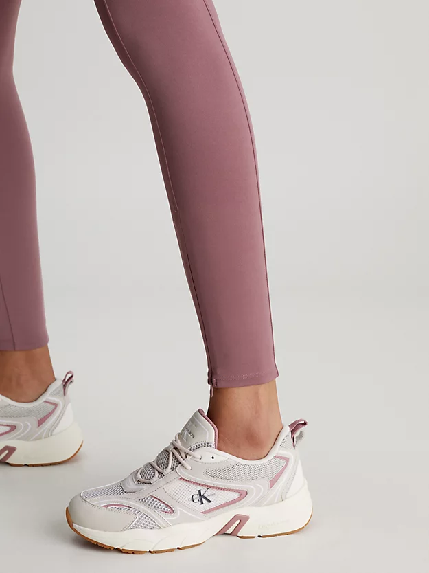 Calça legging de ginástica com cós duplo 7/8