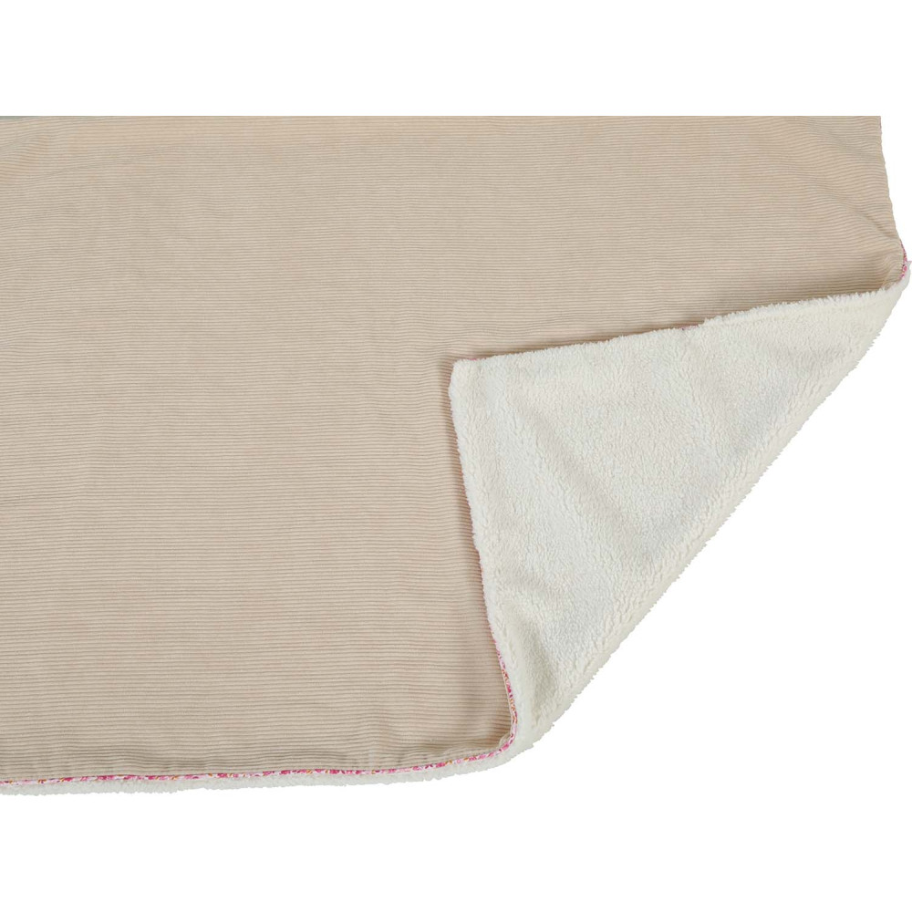 Plaid pour chats en velours côtelé bloom medium