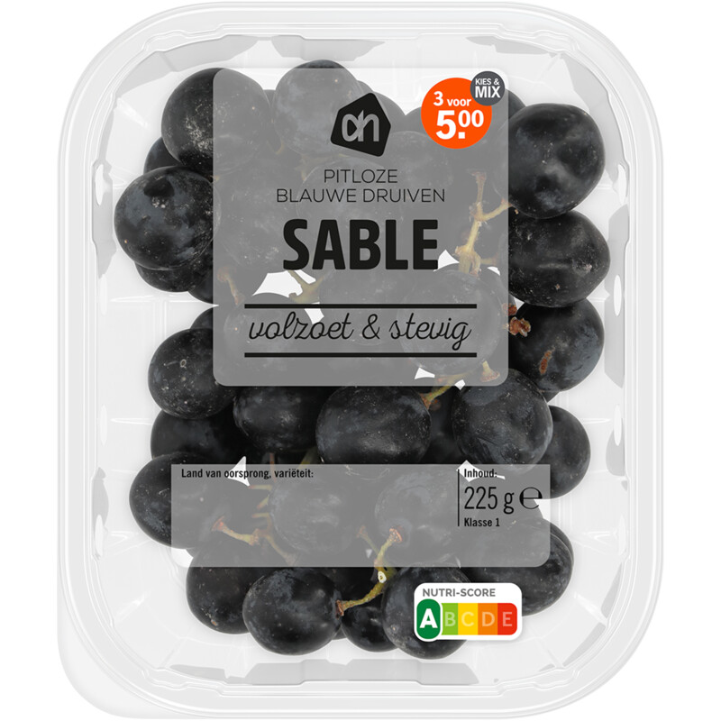 AH Sable pitloze blauwe druiven