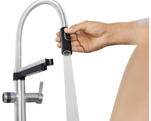 Blanco keukenkraan met filterfunctie DRINK.FILTER EVOL-S PRO geborsteld roestvrij staal 526311