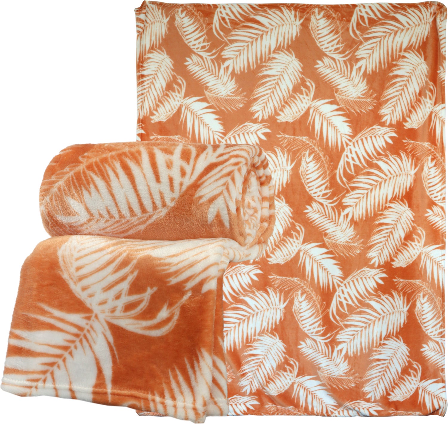 Unique Living plaid Fien oranje 150 x 200 cm