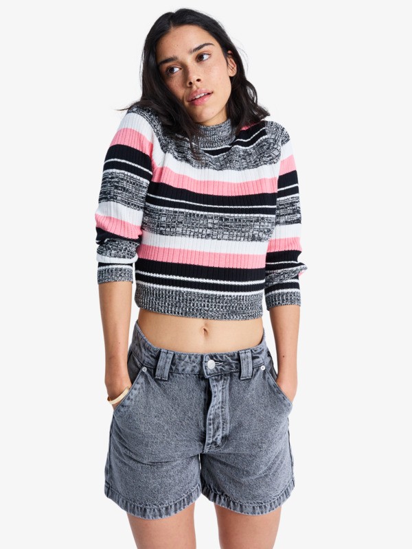 Island Hopper High Lava Short en denim Noir Femme