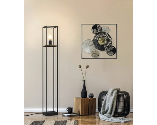 Libertad vloerlamp, 1-lichts, H 128,6 cm, zwart