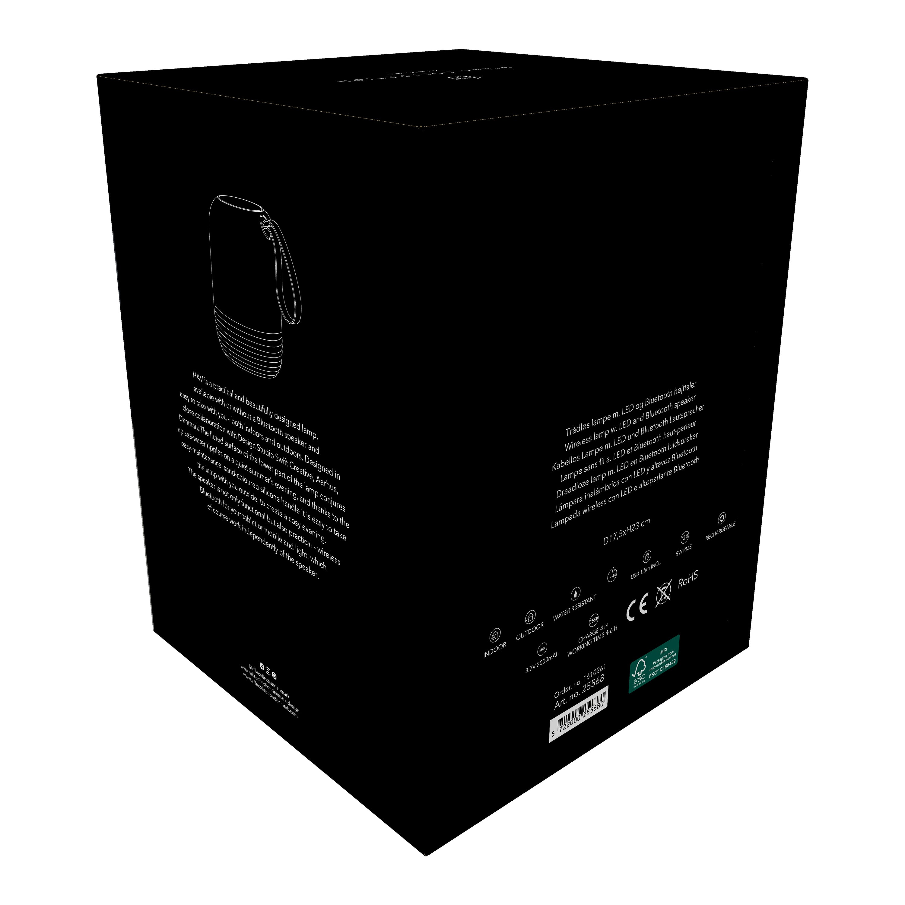 Villa Collection Hav LED Lamp met Speaker - Wit