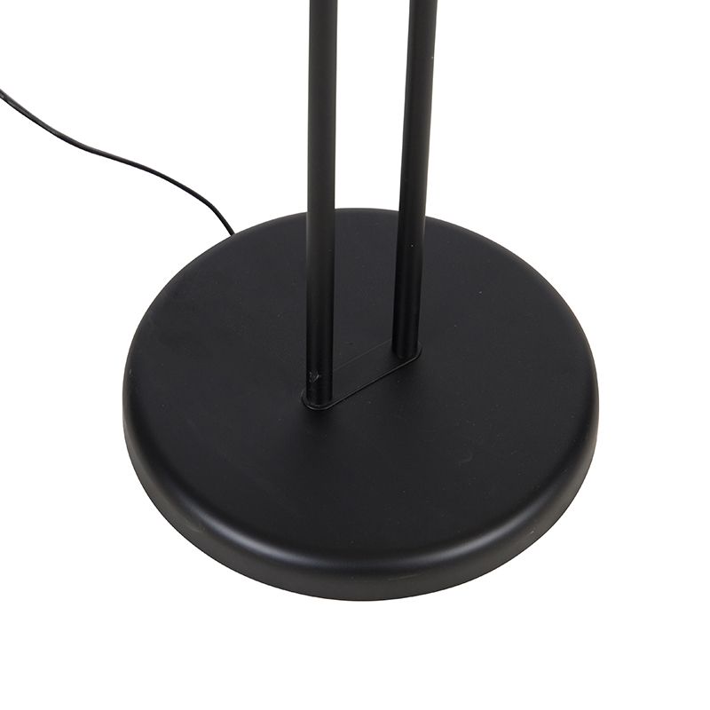 Vloerlamp zwart incl. LED en dimmer met leeslamp dim to warm - Empoli
