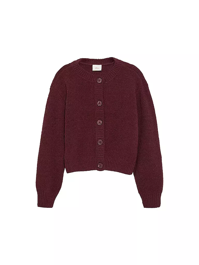 S.OLIVER Mädchen Strickjacke dunkelrot