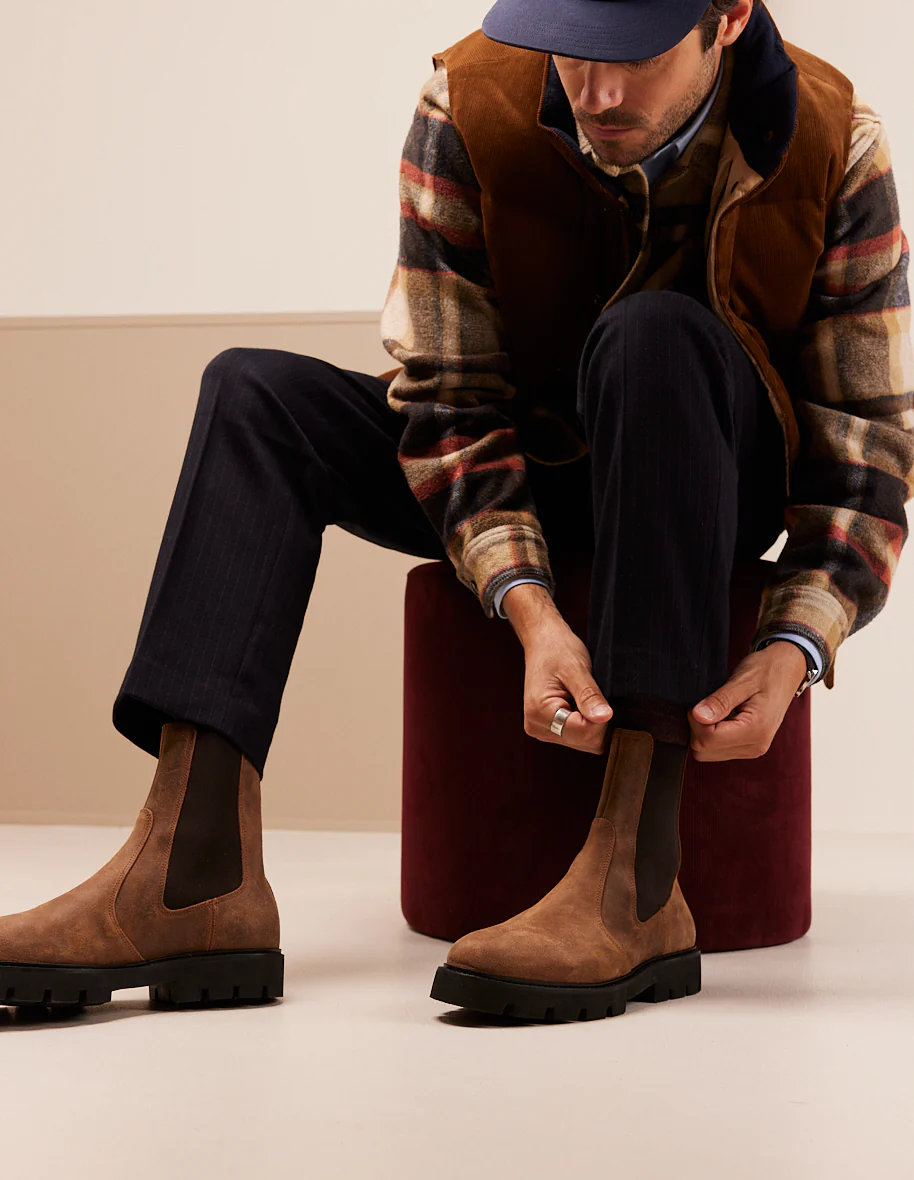 Bottines Raoul - Suède huilé marron