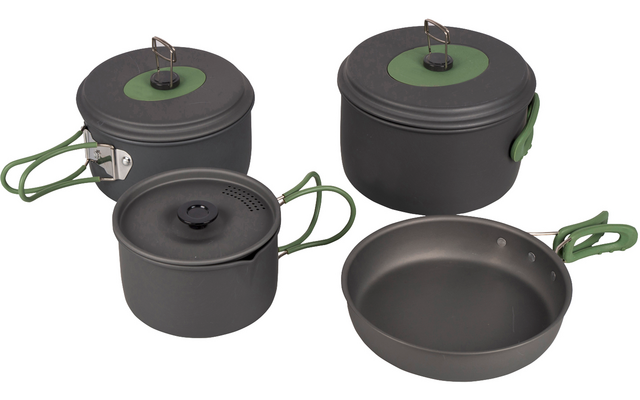Bo-Camp Explorer Kochgeschirr-Set Aluminium eloxiert 4-tlg.