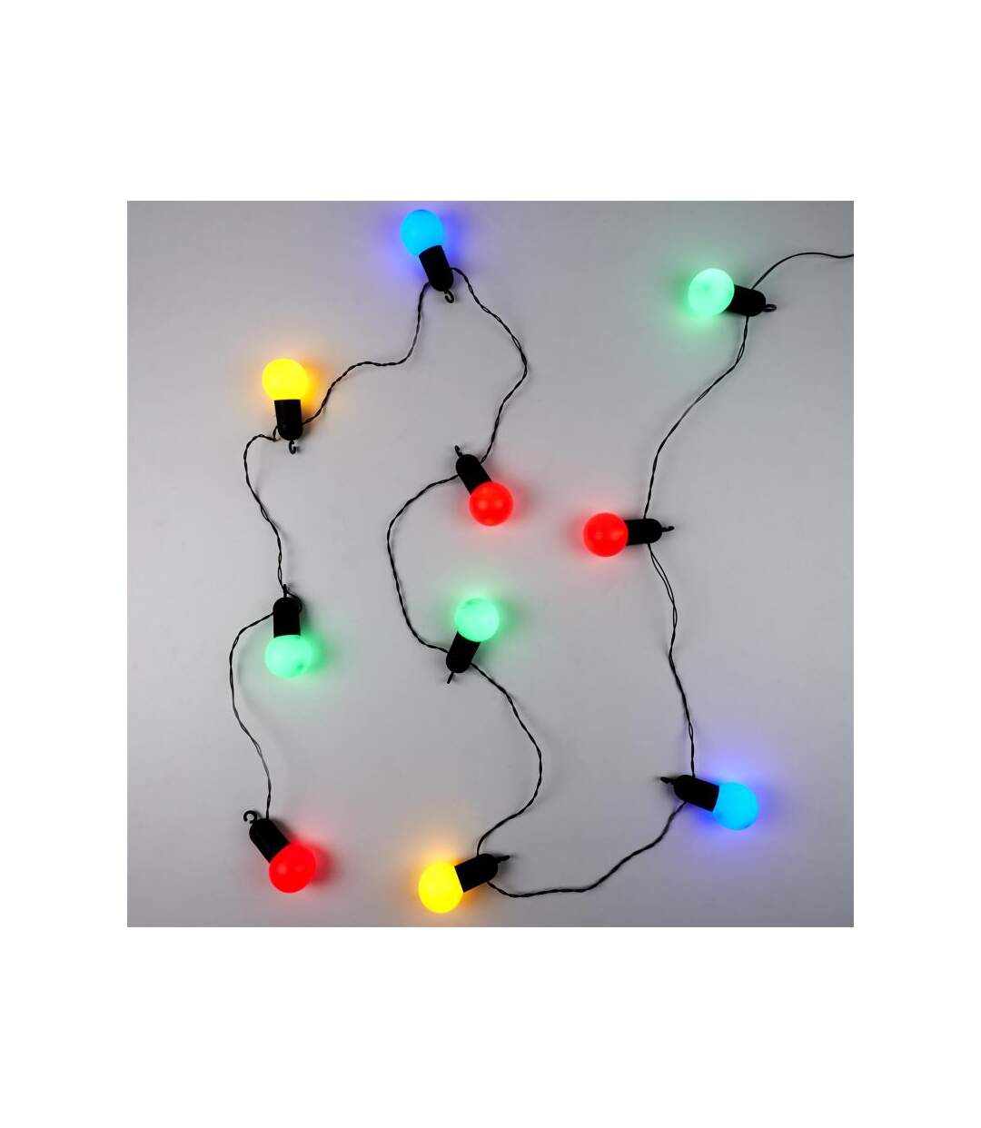 Paris Prix - Guirlande Lumineuse Extérieur ampoule Multicolore 5m Noir