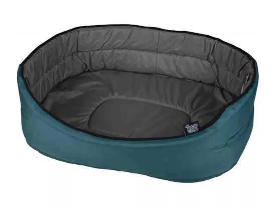 Panier ovale pour animaux - Bleu canard / Gris - L 40 x l 22 cm