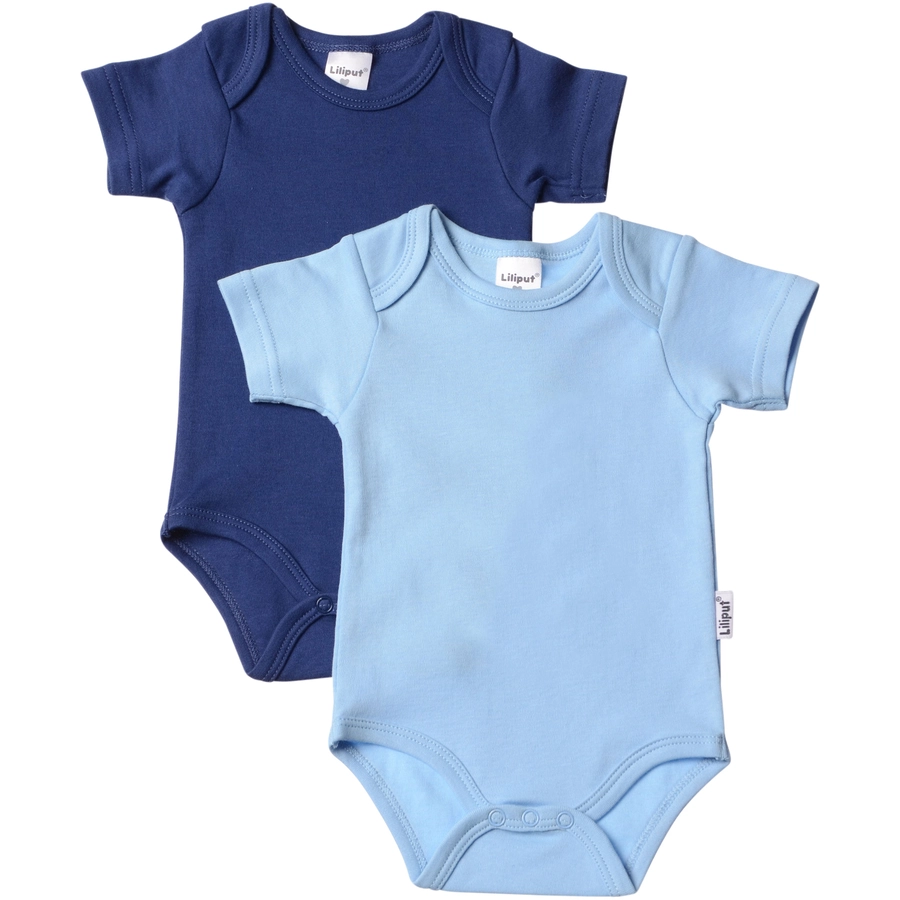 Liliput Kurzarmbody 2er-Set hellblaudunkelblau