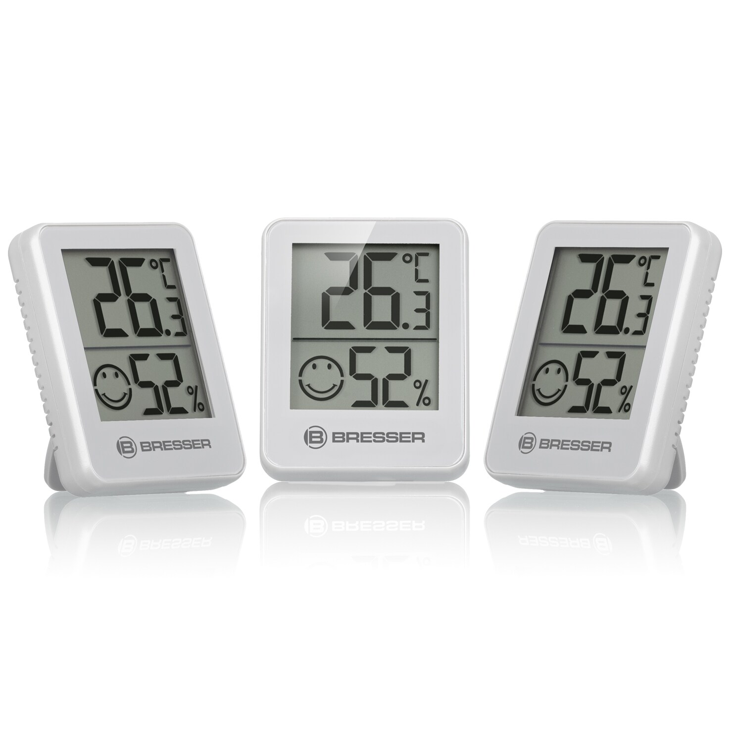 BRESSER ClimaTemp Thermo-Hygrometer 6er-SetFarbe: weiss