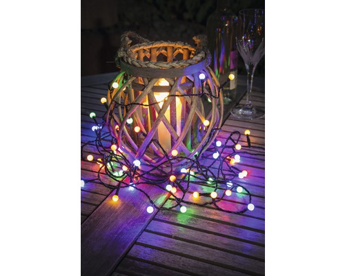 Konstsmide Globe lichtsnoer, 80 LED's, veelkleurig licht